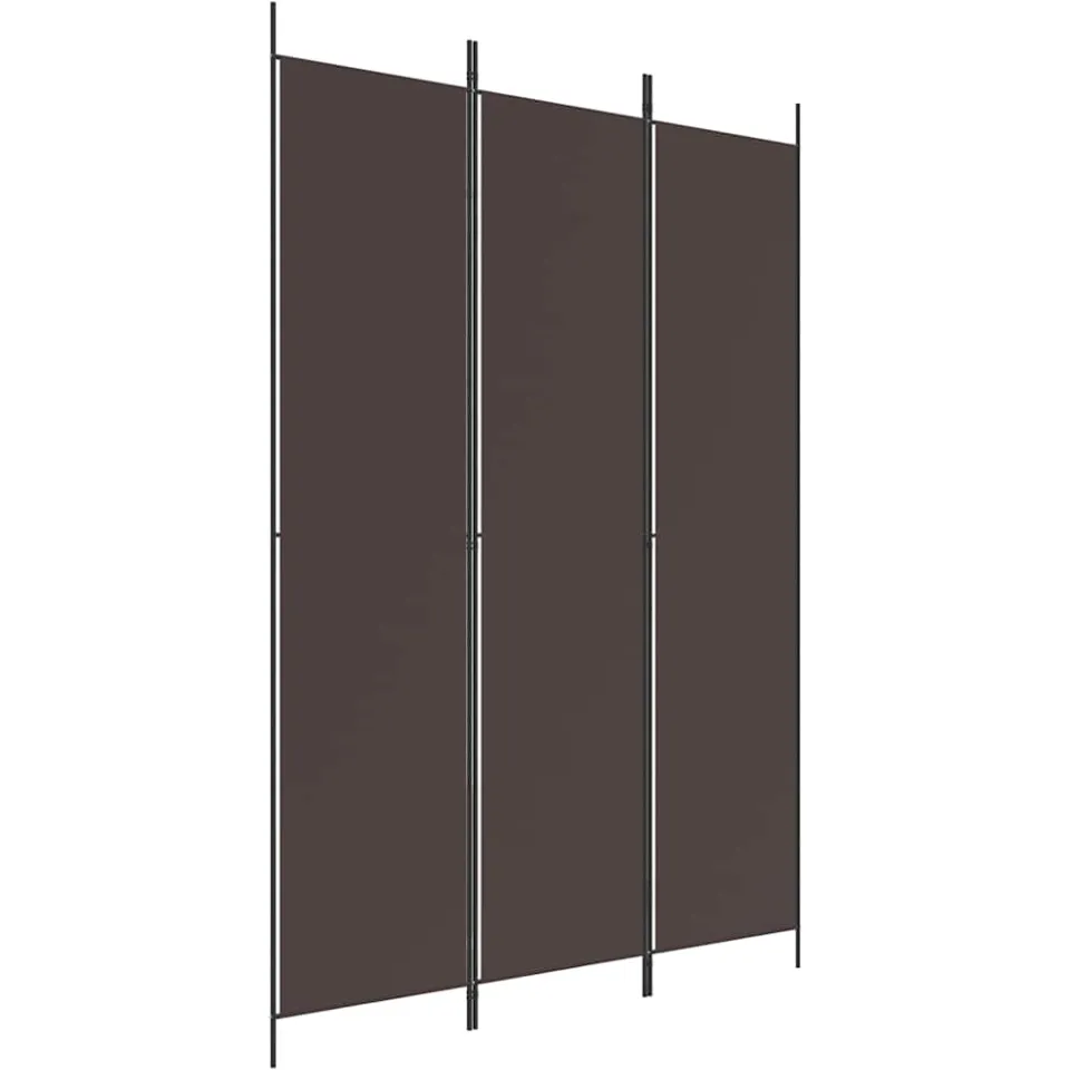 vidaXL Kamerscherm met 3 panelen 150x220 cm stof bruin, foto 4