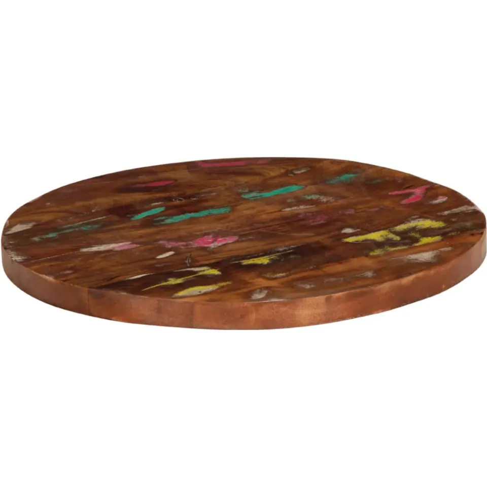 vidaXL Tafelblad rond Ø 60x1,5 cm massief gerecycled hout bruin, foto 2