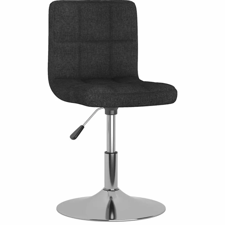 vidaXL Eetkamerstoelen draaibaar 2 st stof zwart