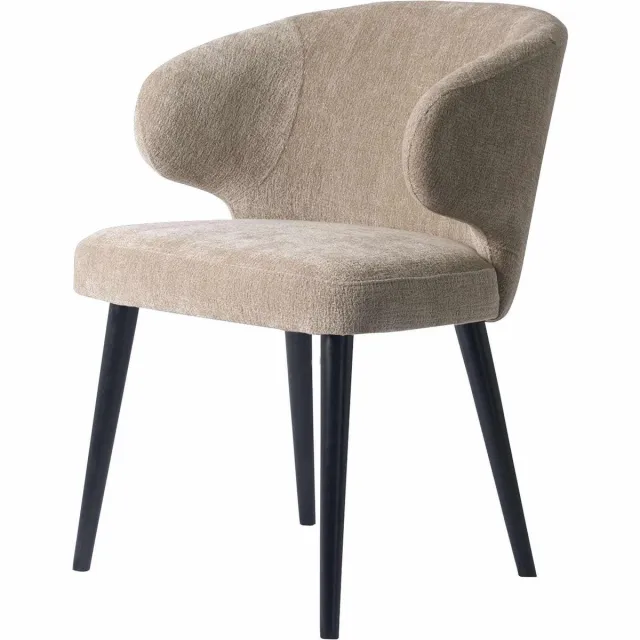 PTMD Eetkamerstoel Fiori - Beige - 57x56x80cm