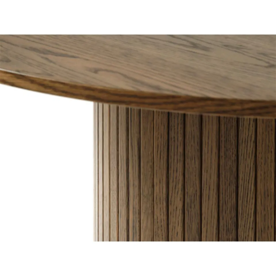 Olivine Lenn houten eettafel gerookt eiken - Ø 120 cm, foto 4