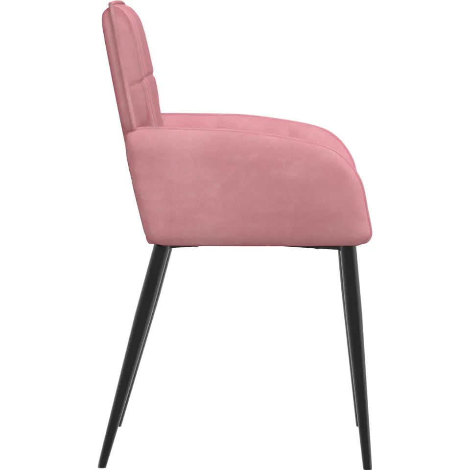 vidaXL Eettafelstoelen 2 st fluweel Roze 56.5 x 50 x 85 cm, foto 4