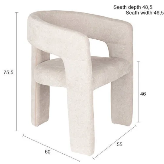 Housecraft Living Valentin eetkamerstoel beige, foto 3