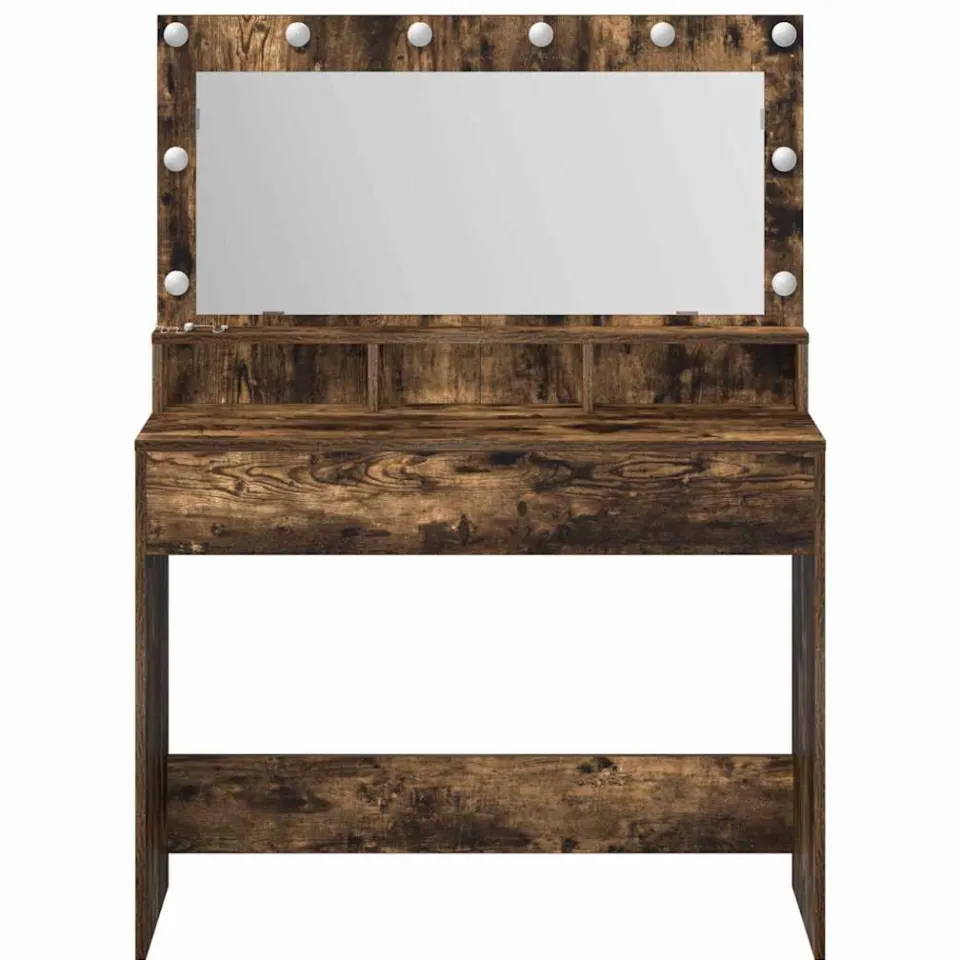vidaXL Plafondtafel Gerookt eiken 100 x 41 x 135 cm Bewerkt hout, foto 3