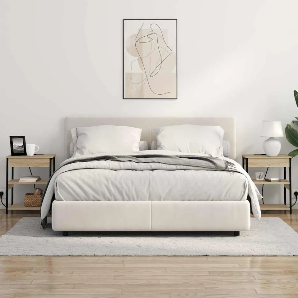 vidaXL Nachtkastje Sonoma Eiken 41 x 31 x 51 cm Bewerkt hout, foto 3