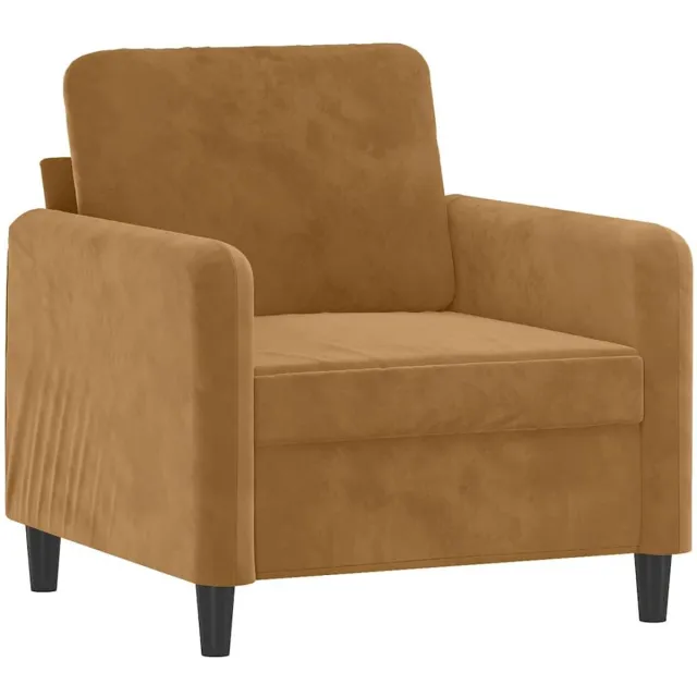 vidaXL Fauteuil - 60 - cm - fluweel - bruin