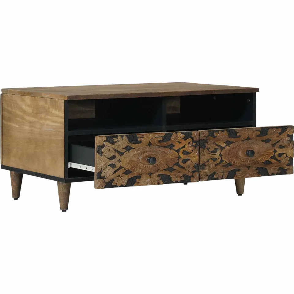 vidaXL Salontafel Bruin 80 x 54 x 40 cm Massief Mango Hout, foto 2