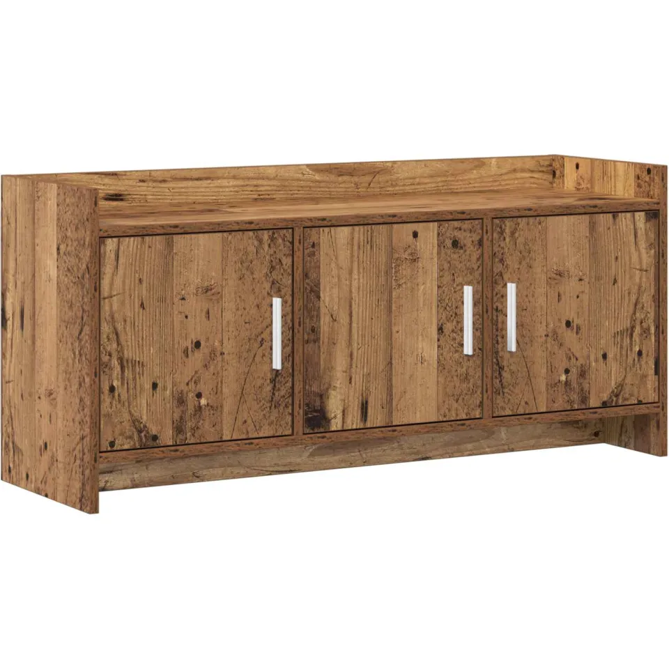 vidaXL TV-kast 102 x 33 x 47 cm Oud hout Bewerkt hout Bruin