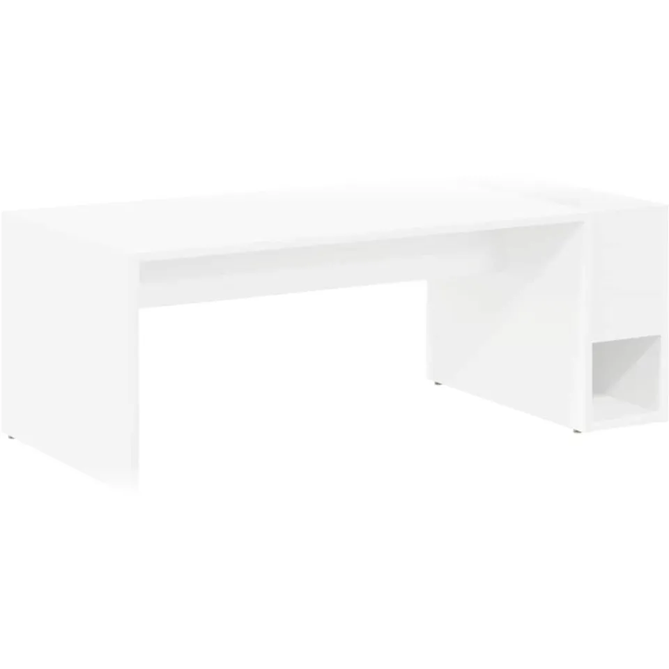 vidaXL Salontafel Wit 101,5 x 50 x 37 cm Bewerkt hout, foto 3