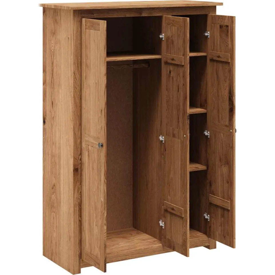 vidaXL Kledingkast 3 deuren Panama Range 118x50x171,5 cm grenenhout Bruin