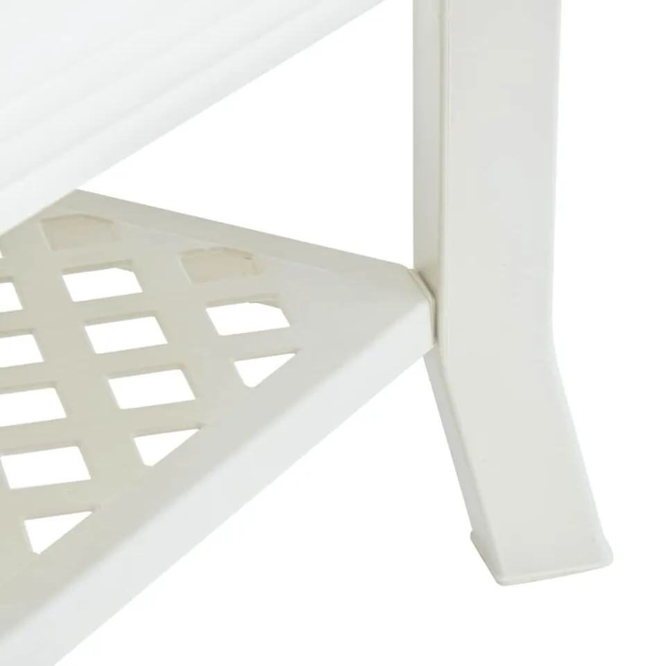 vidaXL Salontafel 90x60x46 cm kunststof wit, foto 4