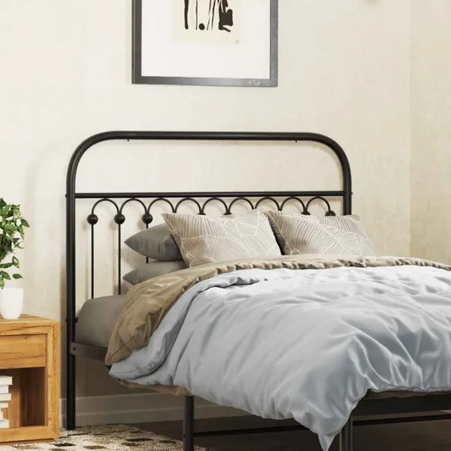 vidaXL Vervangend hoofdbord 107 cm metaal zwart
