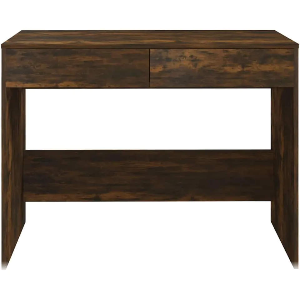 vidaXL Bureau 101x50x76,5 cm spaanplaat gerookt eikenkleurig, foto 4
