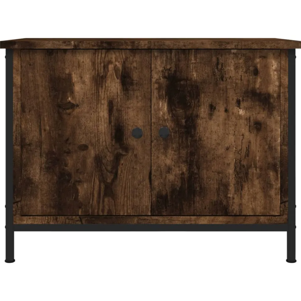 vidaXL Tv-meubel met deuren 60x35x45 cm bewerkt hout gerookt eiken, foto 3
