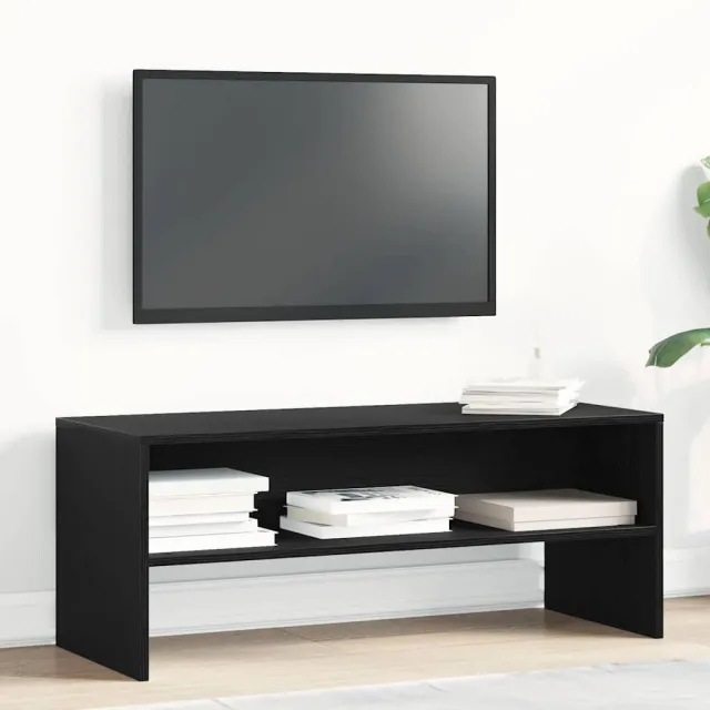 vidaXL Tv-meubel 100x40x40 cm spaanplaat zwart eikenkleurig, foto 2