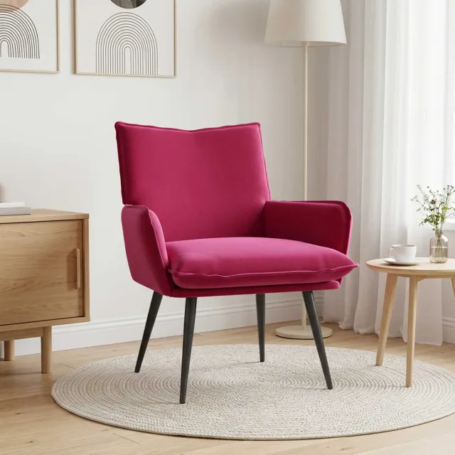 vidaXL Fauteuil Wijnrood fluweel