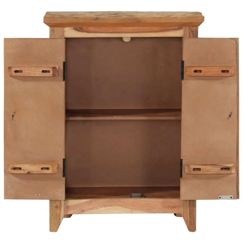 vidaXL Dressoir 55x33x75 cm massief acaciahout en gerecycled hout bruin, foto 4
