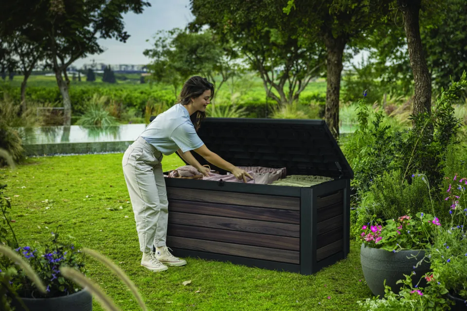 Keter signature opbergbox (630l) rosewood, foto 3