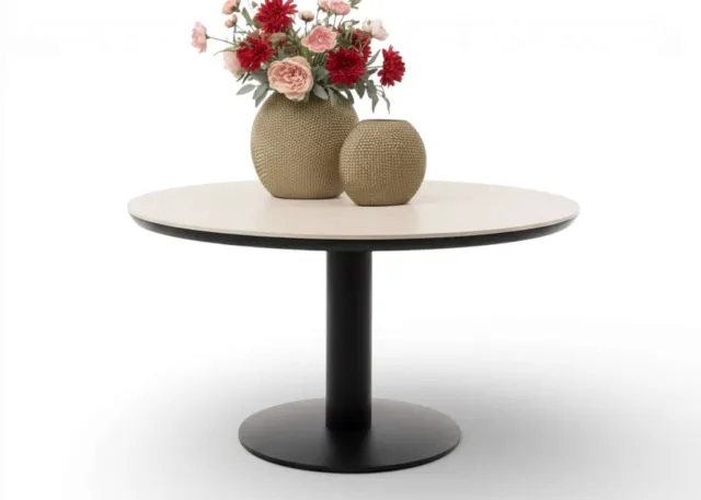Apple Bee Melville dining tafel Ø160cm Sintered Stone - Black