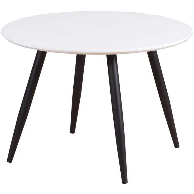 Nest living Bruno ronde kindertafel wit – met zwarte poten - Ø 60 cm