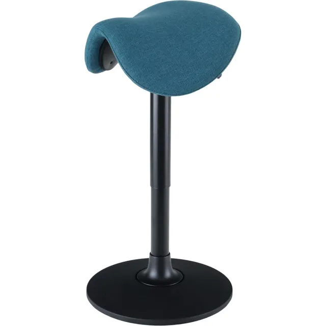 Wesjon Polo 3d zadelkruk - instelbare zithoek - hoogte verstelbaar - Break stoffering Aqua blauw