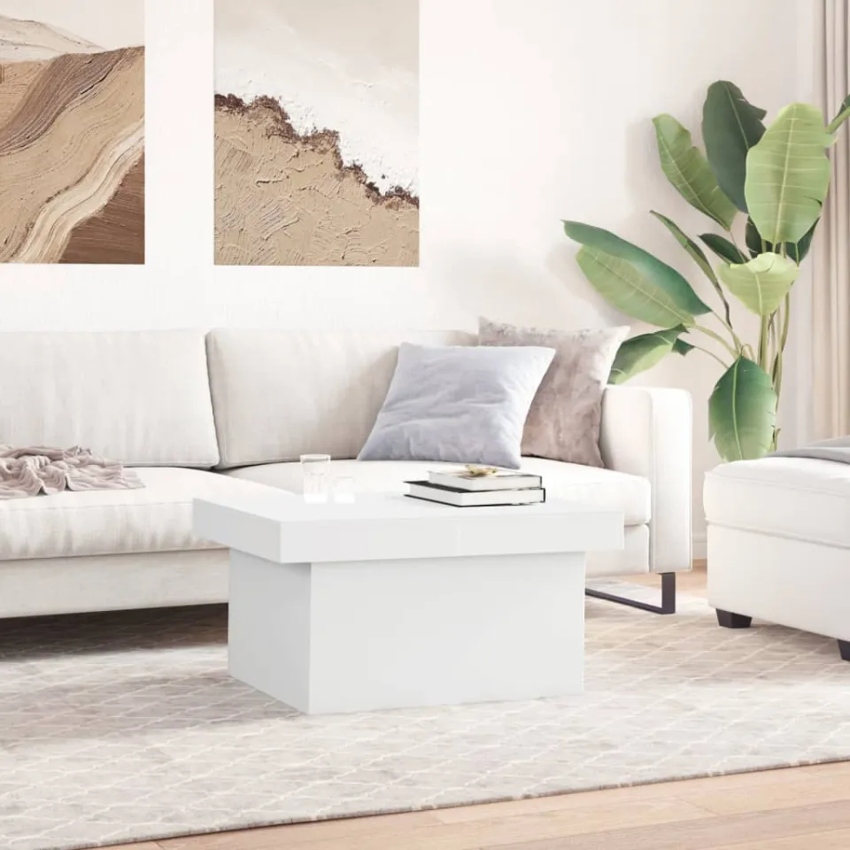 vidaXL Salontafel 100x55x40 cm bewerkt hout wit, foto 3