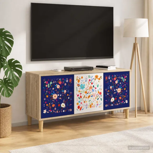 vidaXL Tv-meubel MAINZ 102 x 33 x 50 cm Sonoma Bewerkt hout bruin, foto 2