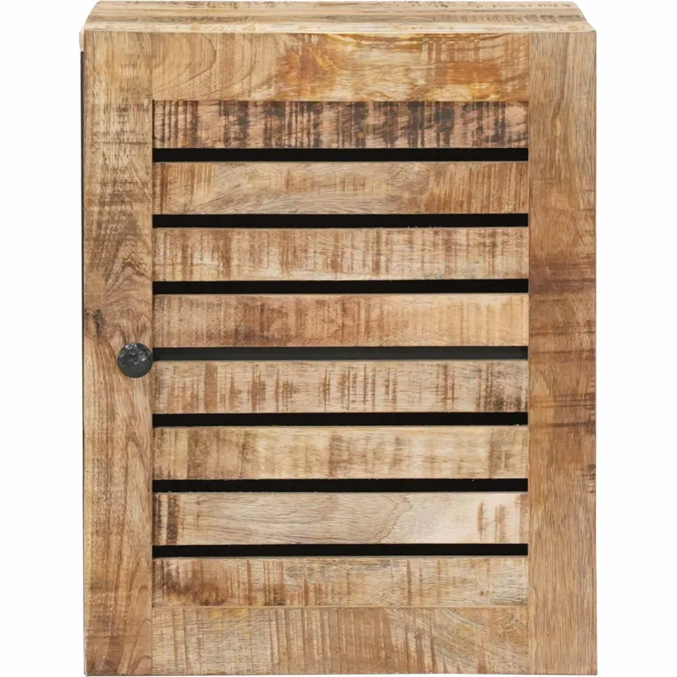 vidaXL Hangkast Bruin en zwart 38 x 33,5 x 48 cm Massief Mango Hout, foto 4