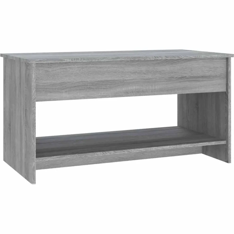 vidaXL Salontafel 102x50x52,5 cm bewerkt hout grijs sonoma eikenkleur, foto 4