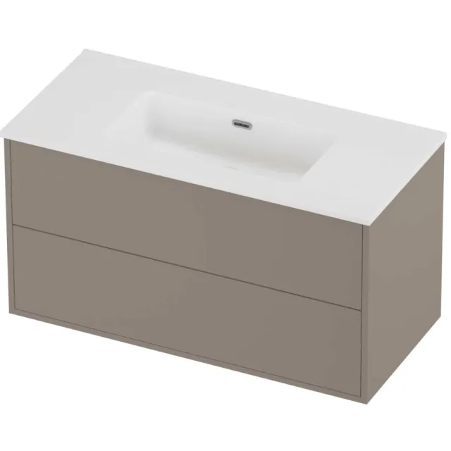 Proline Tribute Badmeubelset Porselein Elegant 2 Laden 100x46x54 cm Mat White Clay Beige