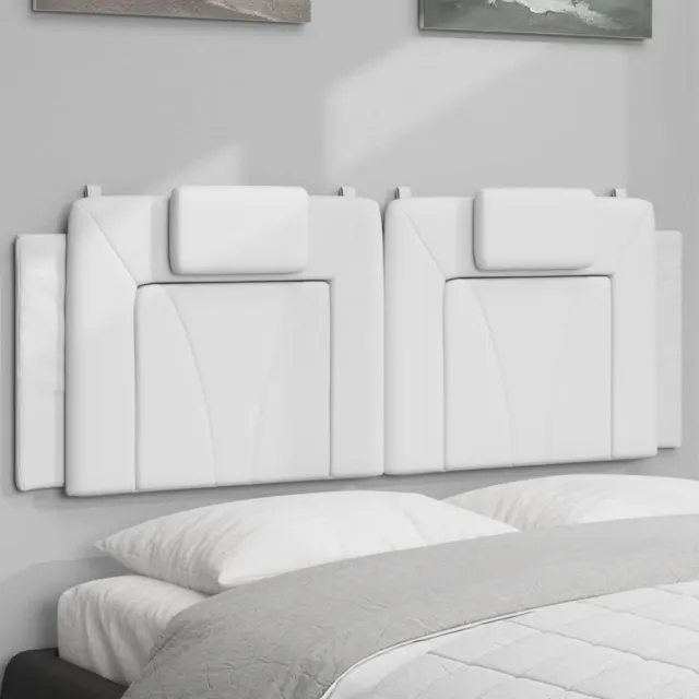 vidaXL Hoofdbordkussen "Viana" 152 cm kunstleer wit