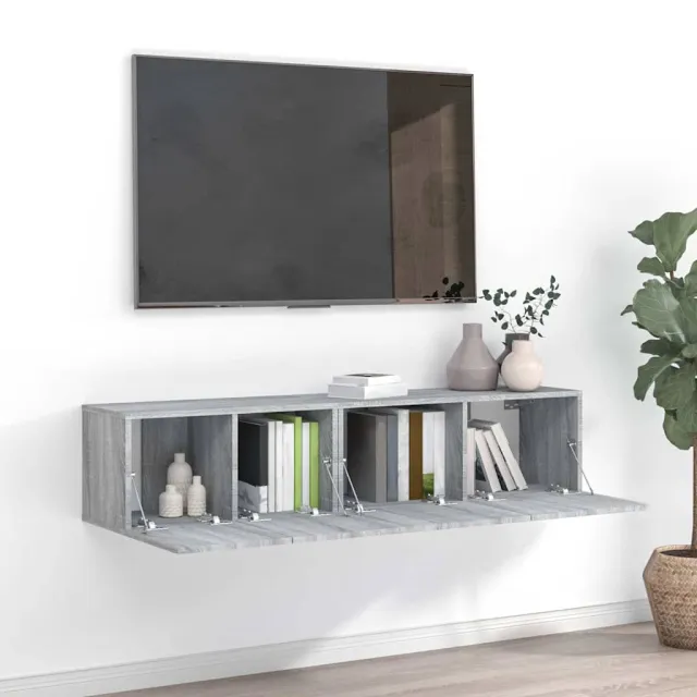 vidaXL 2-delige Tv-meubelset bewerkt hout grijs sonoma eikenkleurig, foto 2