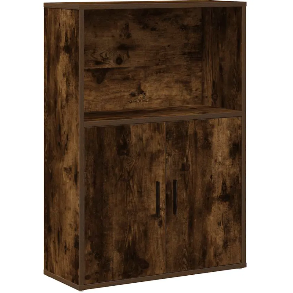 vidaXL Boekenkast 60x24x85 cm bewerkt hout gerookt eikenkleurig, foto 3