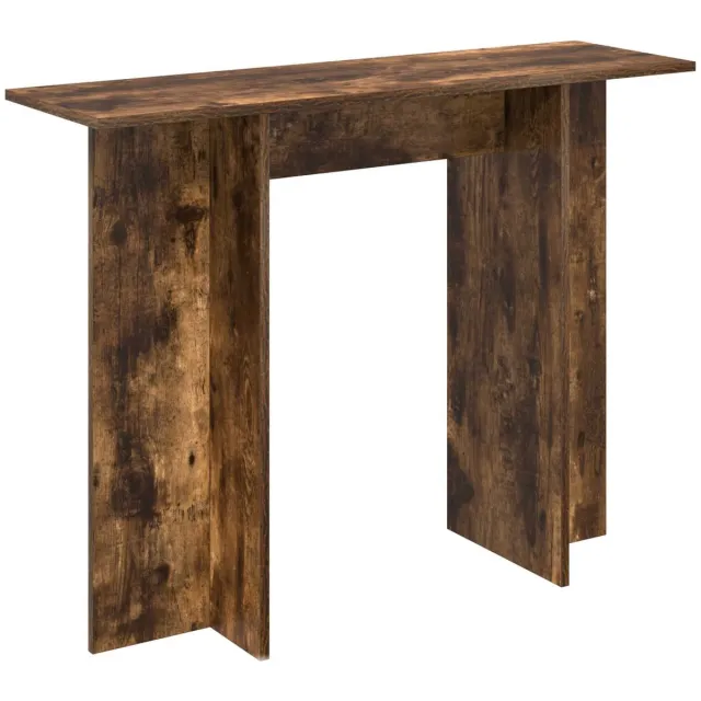 vidaXL Wandtafel - Gerookte - Eik - 100 - x - 30 - x - 75 - cm - Bewerkt - hout Gerookte Eik