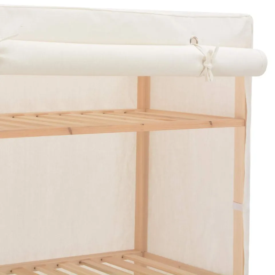 vidaXL Kledingkast 79x40x170 cm stof wit, foto 3