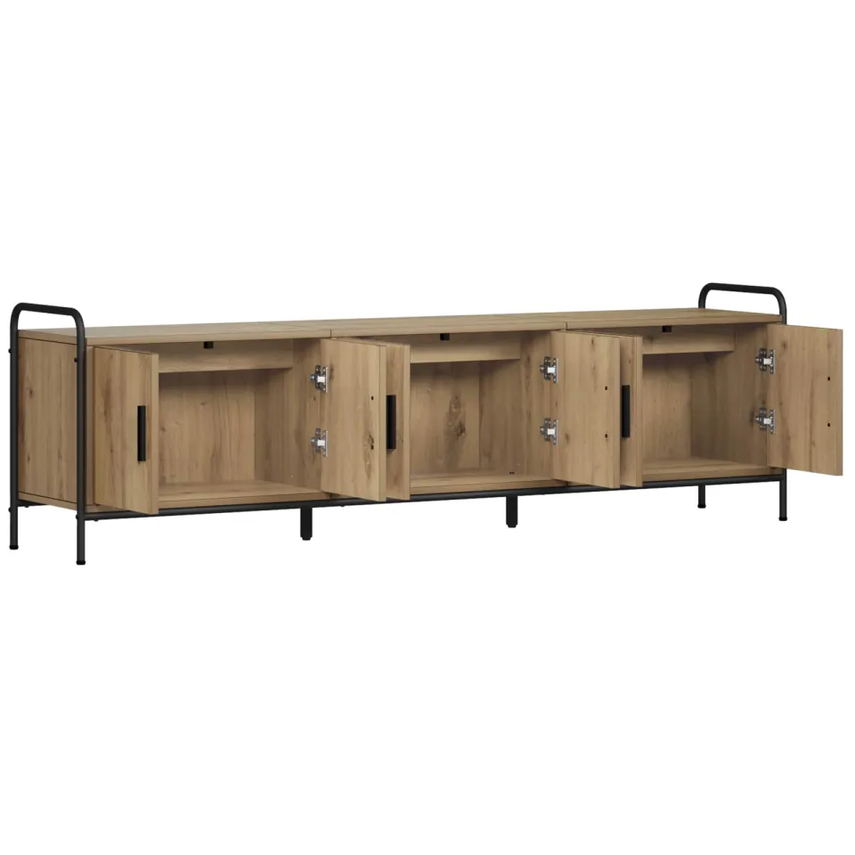 vidaXL Tv-meubel 146 x 33 x 50 cm Artisanaal eiken Bewerkt hout Bruin