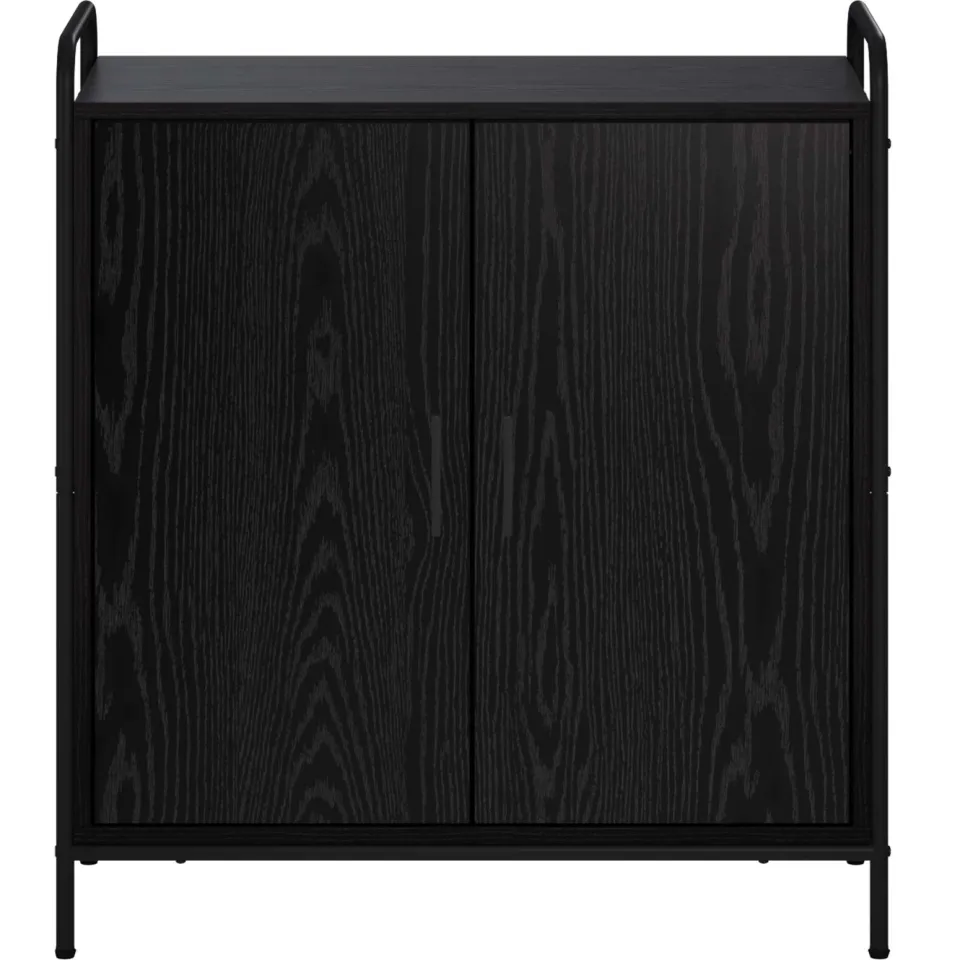 vidaXL Dressoir Zwart eiken 97 x 33 x 81 cm Bewerkt hout, foto 4