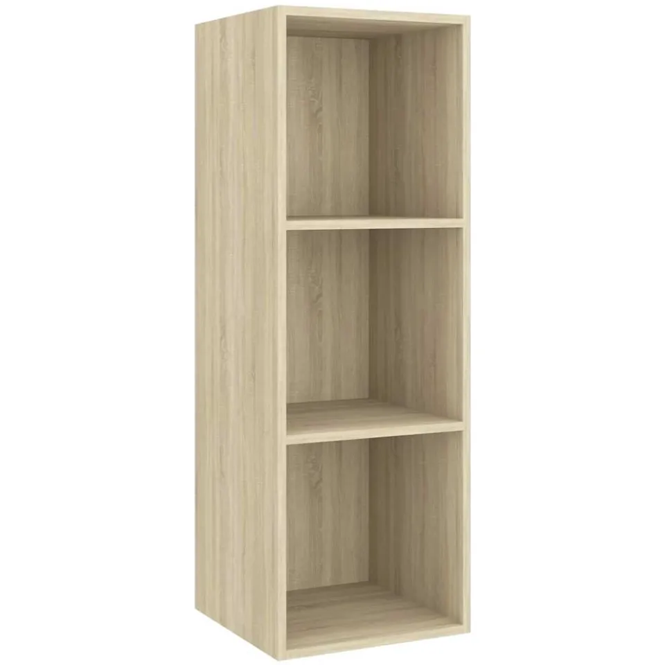 vidaXL Tv-wandmeubelen 2 st bewerkt hout sonoma eikenkleurig Bruin
