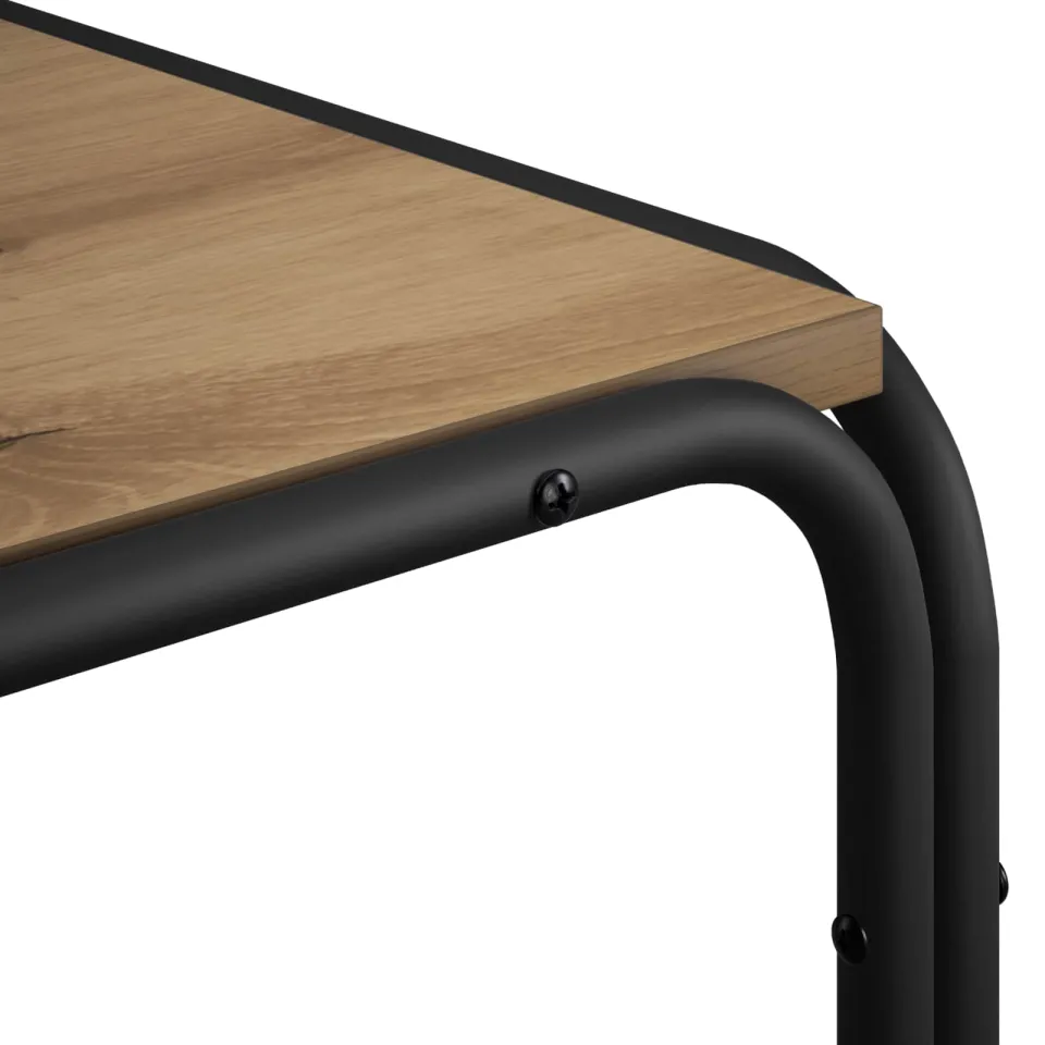 vidaXL Bijzettafel Artisanaal eiken 100 x 50 x 46 cm Bewerkt hout, foto 4