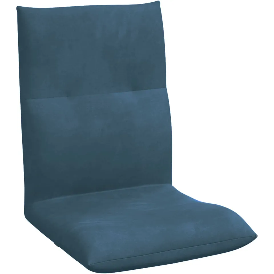 vidaXL Verstelbare vlo stoelen Blauw Fluweel, foto 4