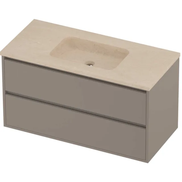 Proline Rollo Badmeubelset Hardsteen Elegant Midden 100x46x54 cm Sand Stone Clay Beige