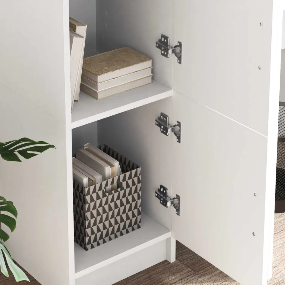 vidaXL Hoge kast Wit 31.5 x 32 x 122.5 cm, foto 4