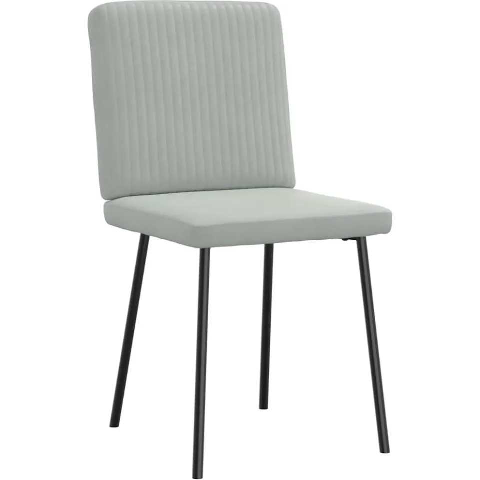 vidaXL Eetkamerstoelen 2 st fluweel lichtgrijs