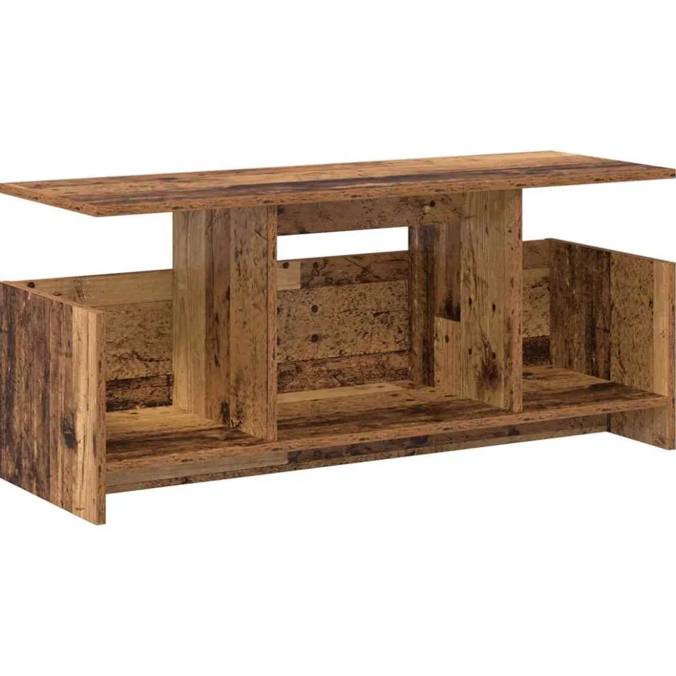 vidaXL TV-standaard 102 x 35 x 45 cm Oudhout Bewerkt hout bruin, foto 3