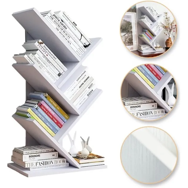 SCOSCOLLECTION Bureau Boekenplank – Verstelbaar Boekenrek – Multifunctionele Bureau Organizer Wit