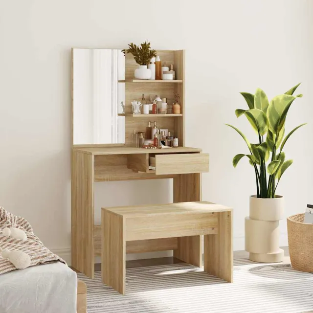vidaXL Kaptafelset 74,5x40x141 cm sonoma eikenkleurig, foto 2