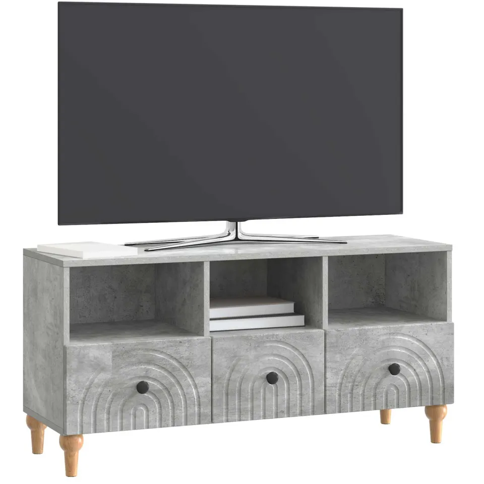 vidaXL TV-kast 102 x 34,5 x 50 cm Beton Grijs Geconstrueerd hout, foto 3