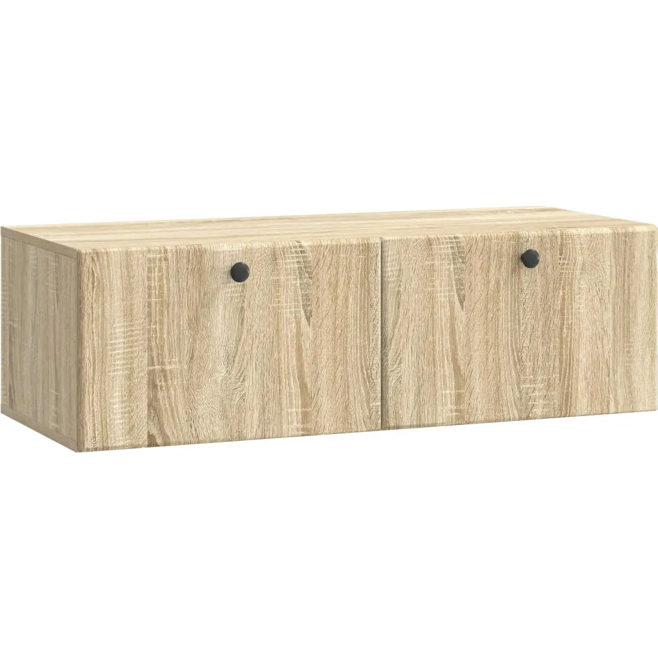 vidaXL Wandbeugel TV-kast 98 x 41 x 30 cm Sonoma Eiken Bewerkt hout