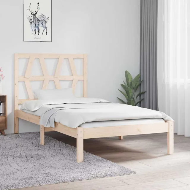 vidaXL Bedframe massief grenenhout 90x200 cm Bruin