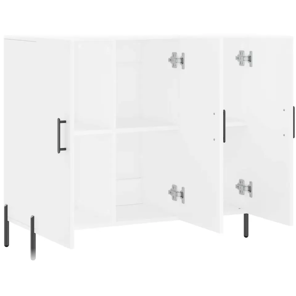 vidaXL Dressoir 90x34x80 cm bewerkt hout wit